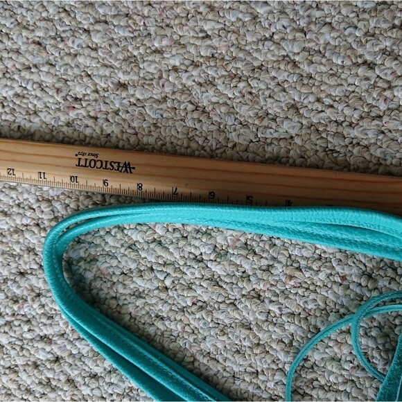 Borse in Pelle Italian Artisan Turquoise Leather bag - Picture 8 of 11